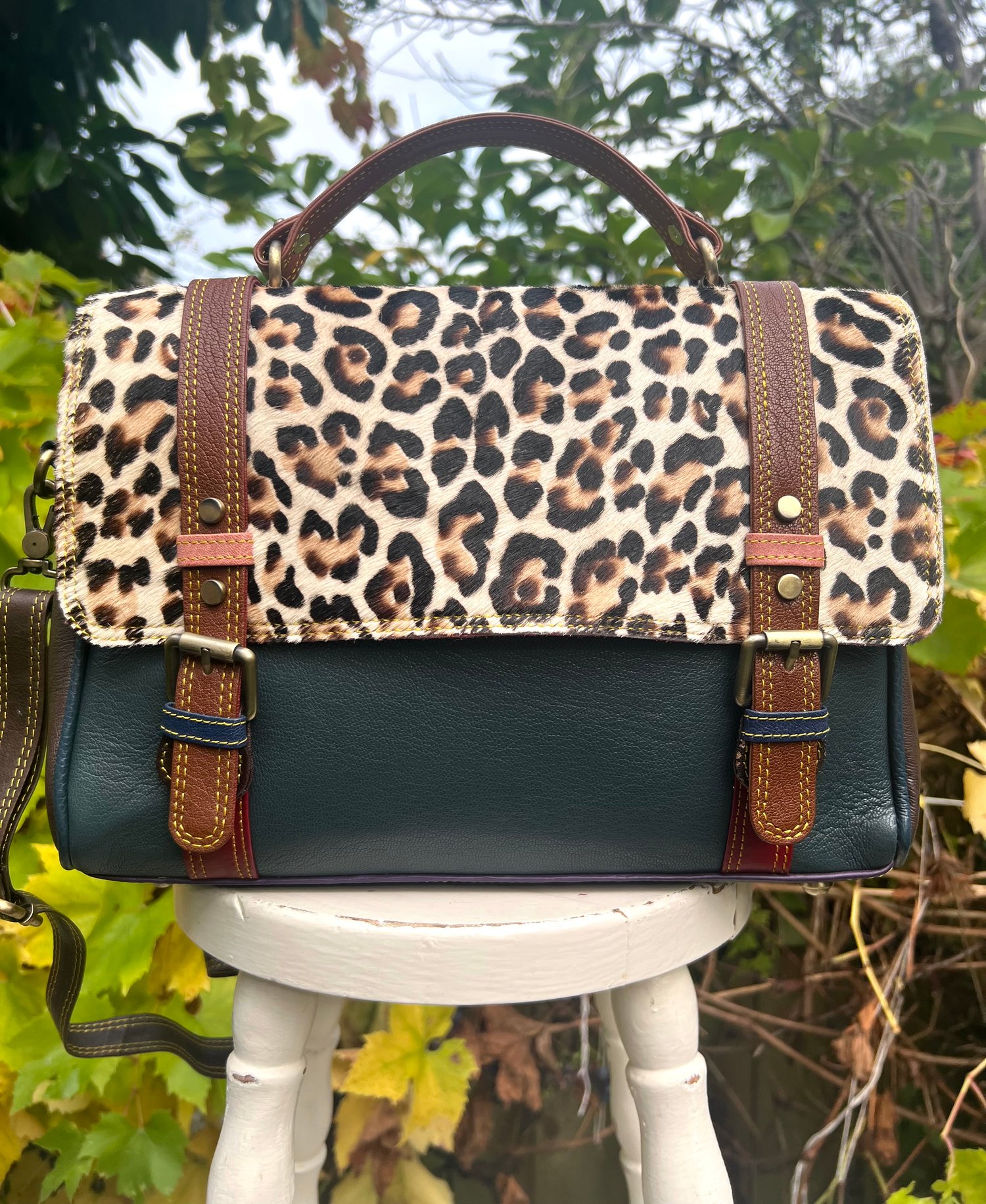 Image of Harlequin Collection - Multi-Coloured Recycled Leather #50A