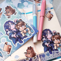 Image 3 of „King and his Advisor” sticker sheet