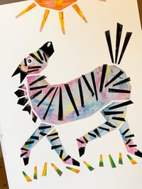 Image 2 of Kreidezeichnung Zebra (Original) 