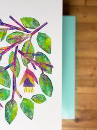 Image 2 of Kreidezeichnung Fuchsia (Original) 