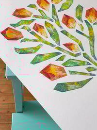 Image 2 of Kreidezeichnung #Floral rot (Original) 