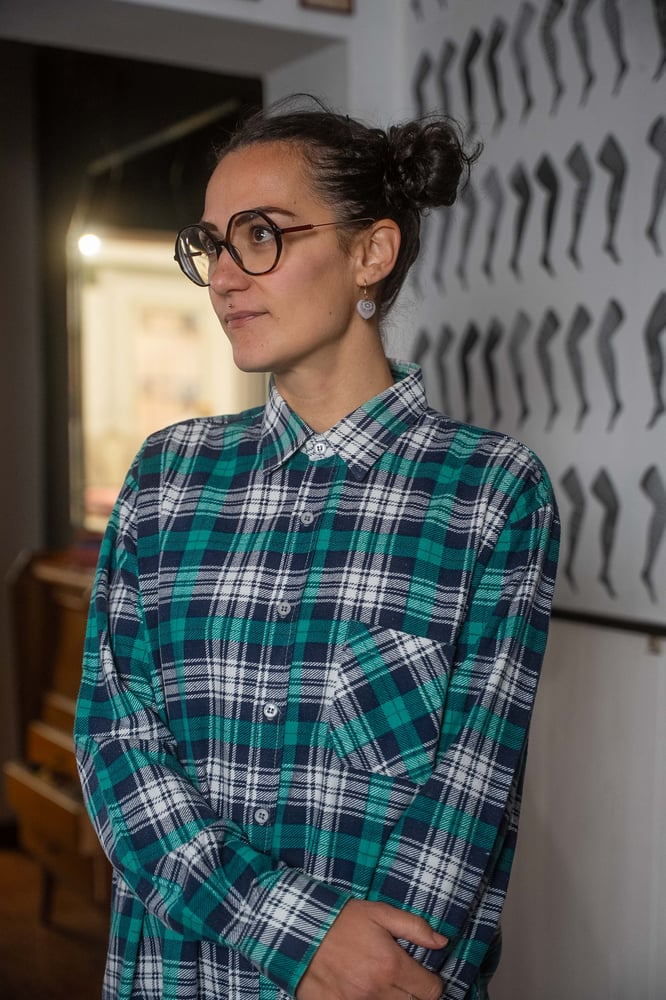 Image of Maxi abito in flanella