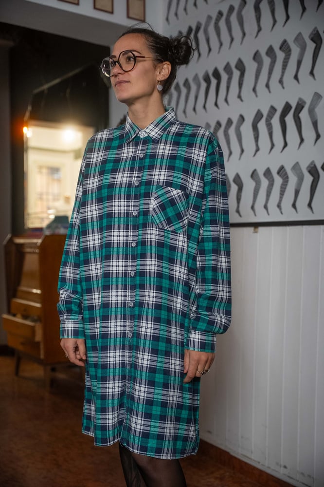 Image of Maxi abito in flanella