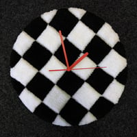 Image 1 of aldo´clock - checked (b/w)