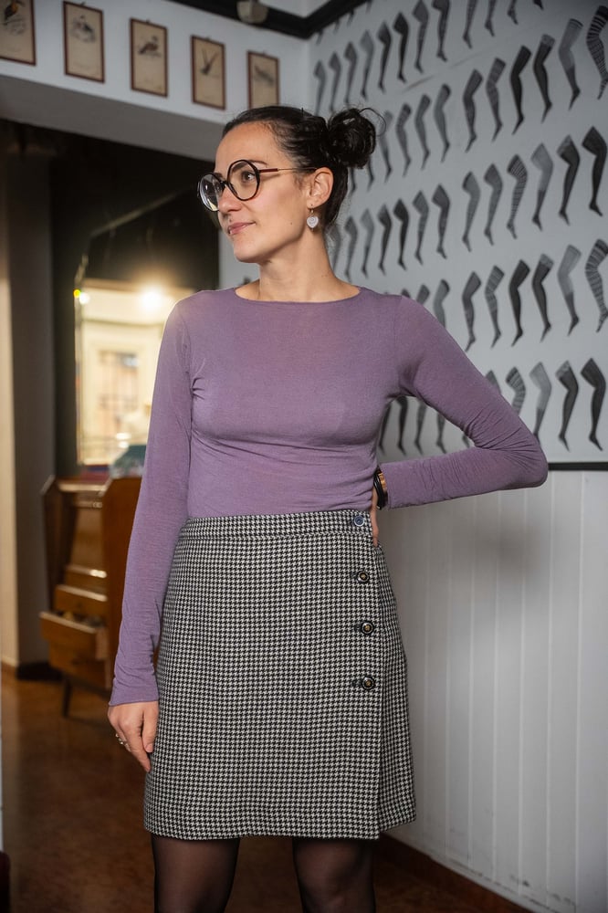 Image of Gonna pied de poule portafogli