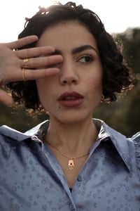 Image 1 of Collier Grigri main | Améthyste