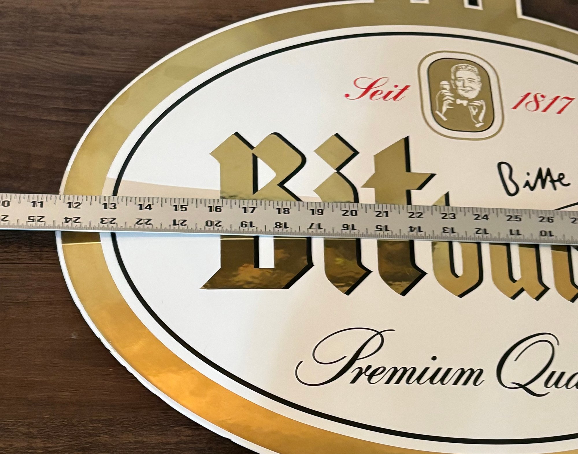 Vintage (ca. 1990s) German (Steel) Bitburger Beer Sign - (28