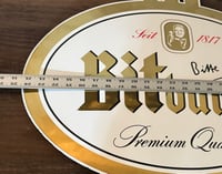 Image 4 of Vintage (ca. 1990s) German (Steel) Bitburger Beer Sign - (28" x 24 1/2”)