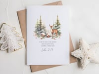 Image 3 of Winter Wonderland Religious Greeting Card Set of 5 or 10 Cards 