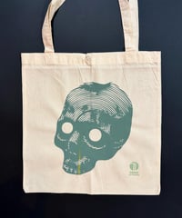 Image 3 of Skull Tote Bag - Screen Printed