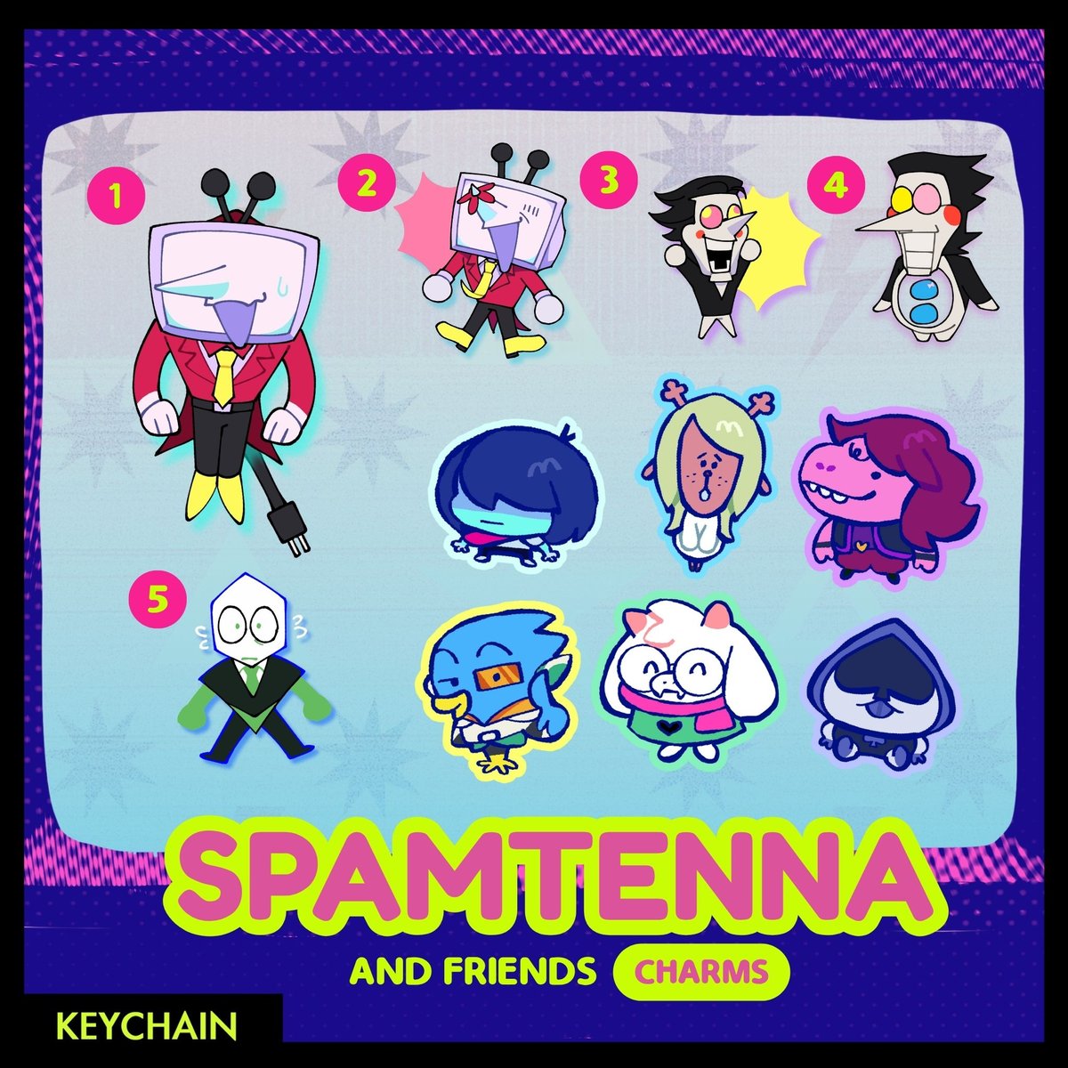 [HEPHNICE] SpamTenna (and Friends) Keychains | THE DABSHOP