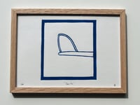 Image 1 of Lino print "Glass fin" - Signed Limited Edition.