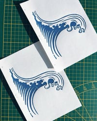 Image 2 of Lino print "Reef Wave" - Signed Limited Edition.