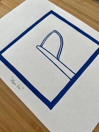 Image 2 of Lino print "Glass fin" - Signed Limited Edition.