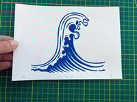 Image 5 of Lino print "Reef Wave" - Signed Limited Edition.