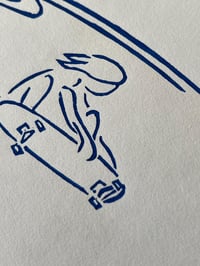 Image 5 of Lino print "Skate flow" - Signed Limited Edition.