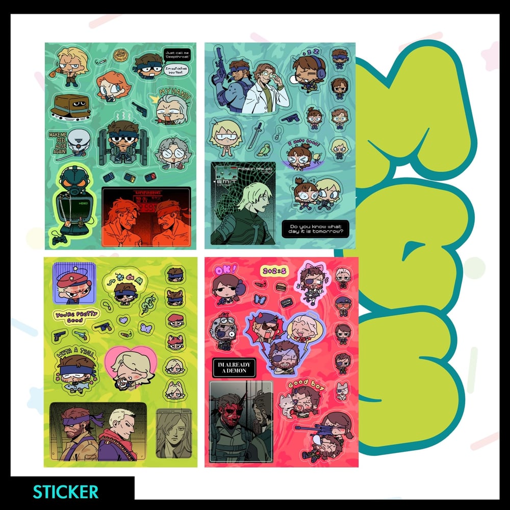 [DIELL] MGS Sticker Sheets