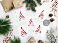 Image 1 of Christmas Bow Tree -  Set of 5 or 10 Cards 