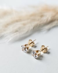 Image 1 of Gold Filled Cubic Zirconia Stud Earrings