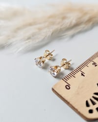 Image 4 of Gold Filled Cubic Zirconia Stud Earrings