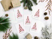 Image 4 of Christmas Bow Tree -  Set of 5 or 10 Cards 