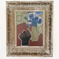 Image 1 of Blue Flowers and Grapes