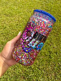 Image 2 of 16oz Acrylic Birthday Queen Cup 