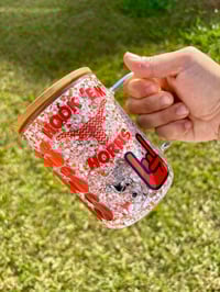 Image 2 of 15oz Glass Texas Snow Globe Mug 