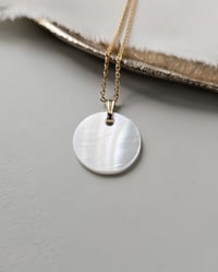 Image 2 of 14k Gold Filled Mother Of Pearl Pendant Necklace