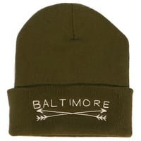 Baltimore Arrows Beanie Olive/White