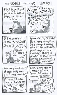 Image 1 of NEW!! Daily Comic 10/24: Epic Music