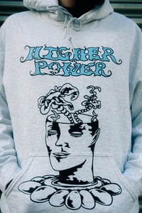 Image 1 of Flower Head Hoodie Grey *Sale*