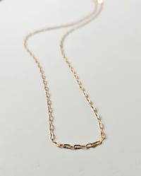 Image 2 of 14k gold filled fine 'mini' paperclip chain