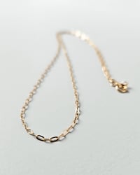 Image 1 of 14k gold filled fine 'mini' paperclip chain
