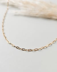 Image 3 of 14k gold filled fine 'mini' paperclip chain