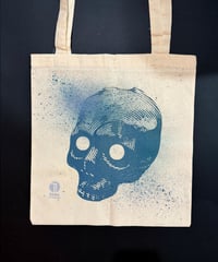 Image 1 of Skull Tote Bag - Screen Printed