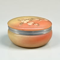 Image 3 of Grande Boîte à bijoux en albâtre avec fleurs de cerisier rose - vintage 1970s.