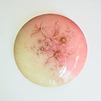 Image 4 of Grande Boîte à bijoux en albâtre avec décor de fleurs - vintage 1970s.