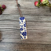 Image 1 of Blue and White Ceramic Letter "I" Hanging Decoration