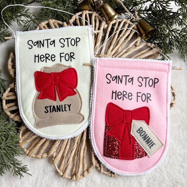 Image of Santa Stop Here Banner