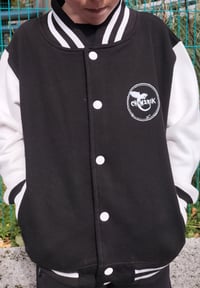 Image 2 of RAPTOR ASSAILLANT // Veste Teddy enfant noir et blanc