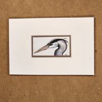 Image 1 of Great Blue Heron - matted art print