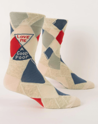 Image 1 of Love Me A Good Poop Men's Crew Socks