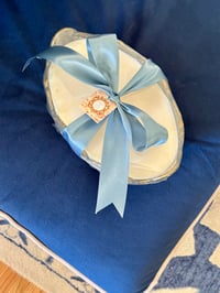 Image 9 of Jeanette  Lombardi 1940s Glass Footed Triple Wooden Wick Soy Candle 