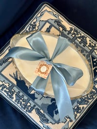 Image 10 of Jeanette  Lombardi 1940s Glass Footed Triple Wooden Wick Soy Candle 