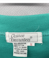 Image 3 of Vintage Chance Encounters Green Long Sleeve Knit Cardigan Sweater Small Women