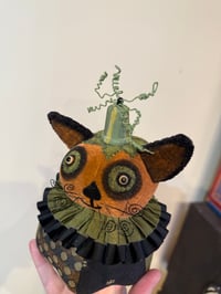Image 3 of Vintage Inspired Roly-Poly Pumpkin Kitty -9 inches tall