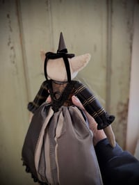 Image 3 of Kitty Witch - with Spun Cotton Mushroom