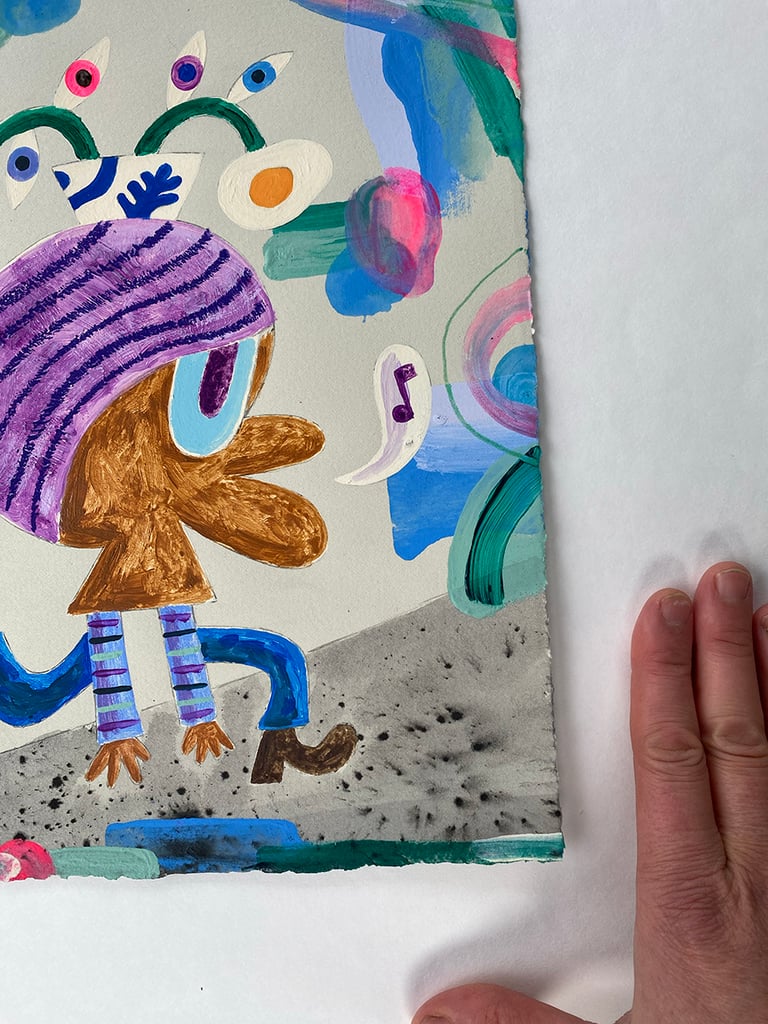 EGG RUNNER PAINTING Image 3