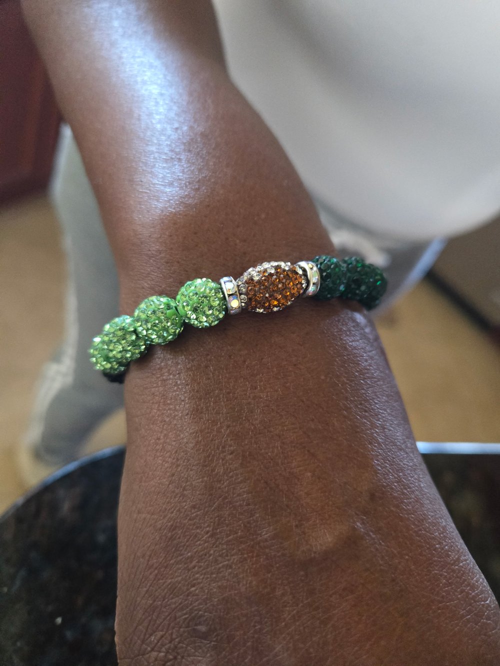 Image of Beadillionz inspired theme sports Eagles bleed green